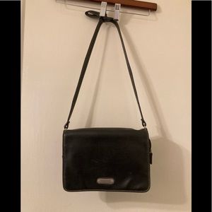 Cute Black Leather Bag with Lots of Compartments. Purse, shoulder bag.